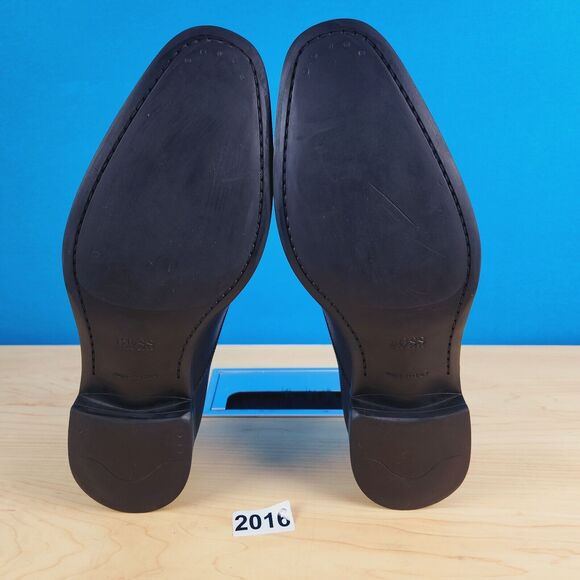HUGO BOSS Kensington Mens‎ Size 6.5 Derby Shoes Black Embossed Leather formal main image 6